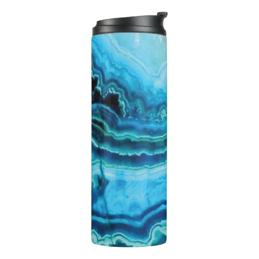 Blauwe graaappelsteen thermosbeker (Gedraaid links)