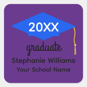 Blauwe gradatie Cap #1-3 Sticker