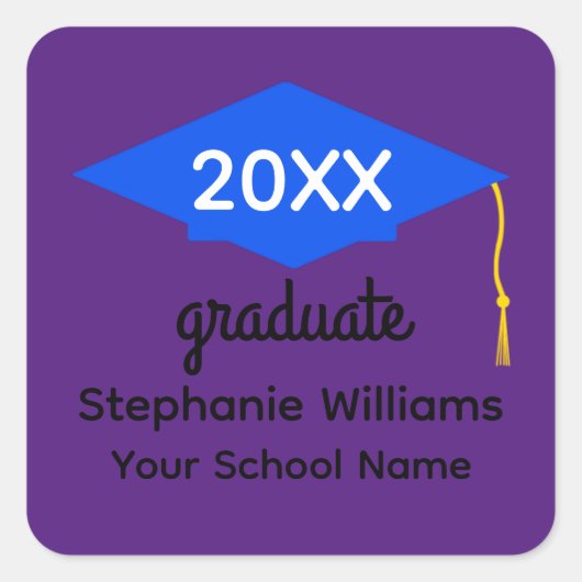 Blauwe gradatie Cap #1-3 Sticker (Voorkant)