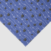 Blauwe gradatie Caps en lint Tissuepapier (Detail)