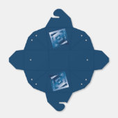 blauwe gradiënt 1 bedankdoosjes (Uitgevouwen)