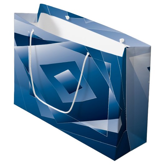 blauwe gradiënt 1 groot cadeauzakje (Voorkant Gekanteld)