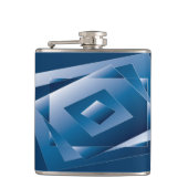 blauwe gradiënt 1 heupfles (Voorkant)