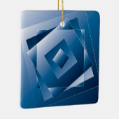 blauwe gradiënt 1 keramisch ornament (Rechts)