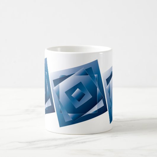 blauwe gradiënt 1 koffiemok (Center)