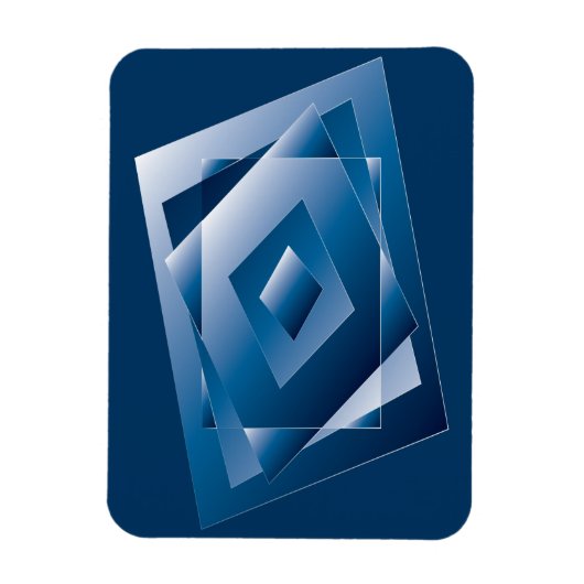 blauwe gradiënt 1 magneet (Verticaal)