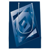 blauwe gradiënt 1 medium cadeauzakje (Achterkant)