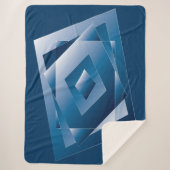 blauwe gradiënt 1 sherpa deken (Voorkant)