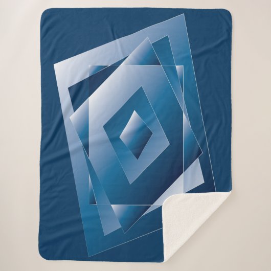 blauwe gradiënt 1 sherpa deken (Voorkant)
