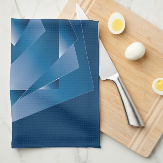 blauwe gradiënt 1 theedoek (Quarter Fold)