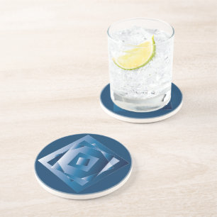 blauwe gradiënt 1 zandsteen onderzetter