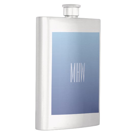 Blauwe gradiënt aangepaste monogram flacon (Rechts)