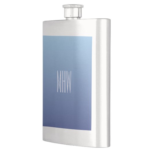 Blauwe gradiënt aangepaste monogram flacon (Links)
