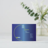 Blauwe gradiënt - Chubby Visitekaartje (Staand voorkant)