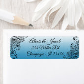 Blauwe gradiënt Elegant de Etiketten van de Terugk (Insitu)