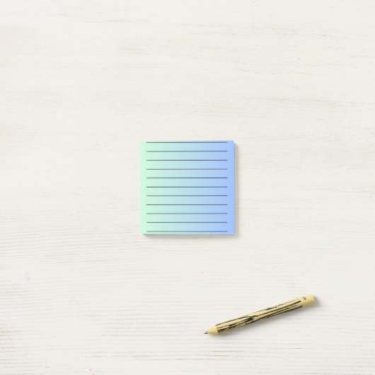 Blauwe Gradiënt Elegant Stationery Vibrant Post-it® Notes (Op bureau)