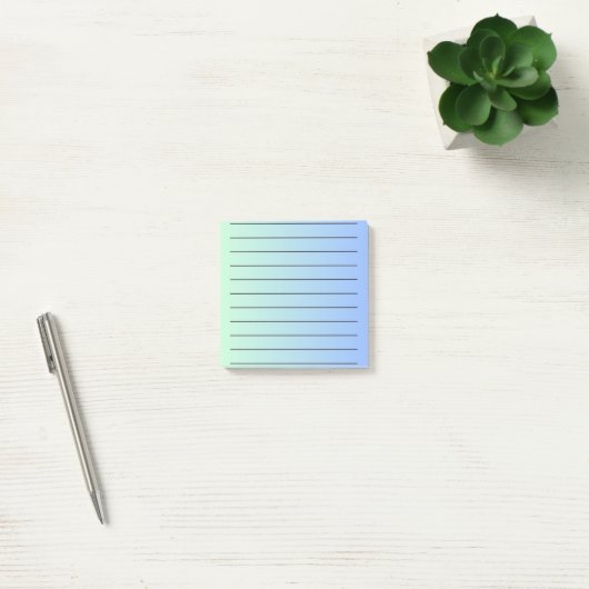 Blauwe Gradiënt Elegant Stationery Vibrant Post-it® Notes (Kantoor)