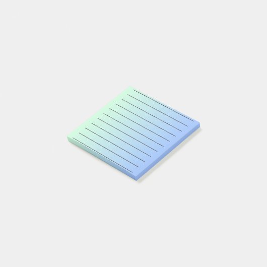 Blauwe Gradiënt Elegant Stationery Vibrant Post-it® Notes (Schuin)