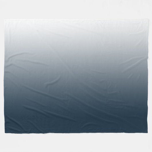 Blauwe gradiënt fleece deken (Voorkant (Horizontaal))