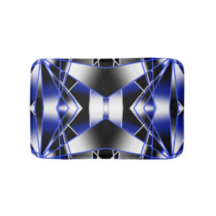 Blauwe gradiënt gevulde mechanische tekenmozaïek badmat