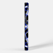 Blauwe gradiënt gevulde mechanische tekenmozaïek Case-Mate iPhone case (Achterkant / Rechts)