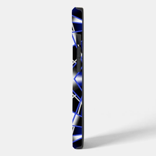 Blauwe gradiënt gevulde mechanische tekenmozaïek Case-Mate iPhone case (Achterkant / Links)