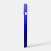 Blauwe Gradiënt Hoesje | Minimaal Modern iPhone 15 Case (Linkerkant)