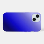 Blauwe Gradiënt Hoesje | Minimaal Modern iPhone 15 Case (Achterkant horizontaal)