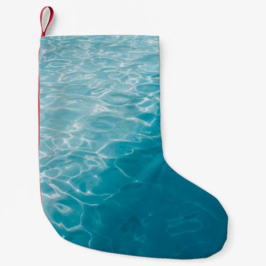 Blauwe gradiënt kleine kerstsok (Voorkant)