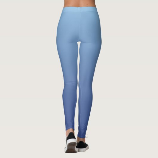 Blauwe gradiënt leggings (Achterkant)