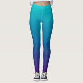 Blauwe gradiënt leggings (Voorkant)