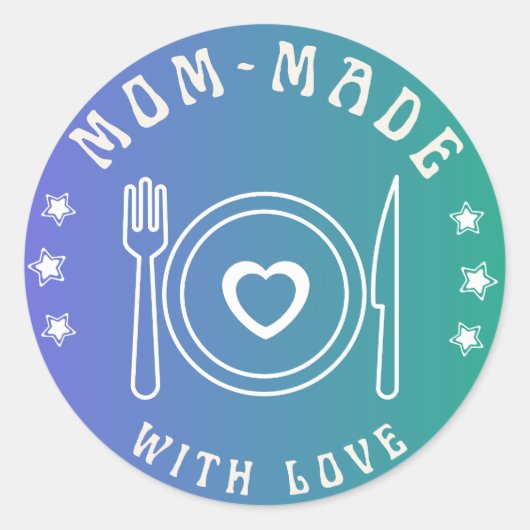 Blauwe gradiënt mam-gemaakt met de Sticker van de (Voorkant)