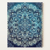 Blauwe Gradient Mandala Design Planner (Achterkant)
