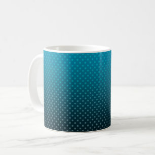 blauwe gradiënt met kleine polka stippen koffiemok