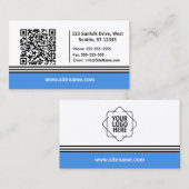 Blauwe gradiënt onderaan Eenvoudige moderne Profes Visitekaartje (Voorkant / Achterkant)