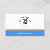 Blauwe gradiënt onderaan Eenvoudige moderne Profes Visitekaartje (Achterkant)