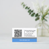 Blauwe gradiënt onderaan Eenvoudige moderne Profes Visitekaartje (Staand voorkant)