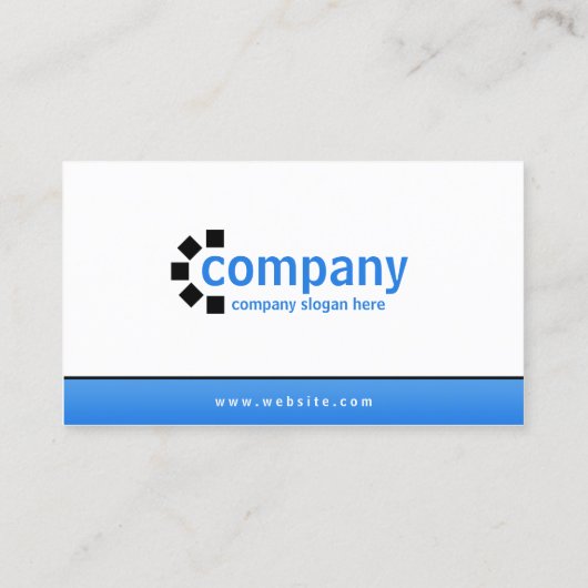 Blauwe gradiënt onderaan Eenvoudige moderne Profes Visitekaartje (Achterkant)