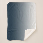 Blauwe gradiënt sherpa deken (Voorkant)