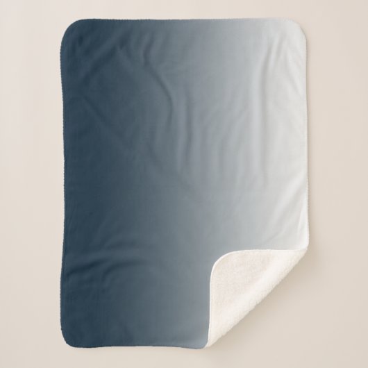 Blauwe gradiënt sherpa deken (Voorkant)