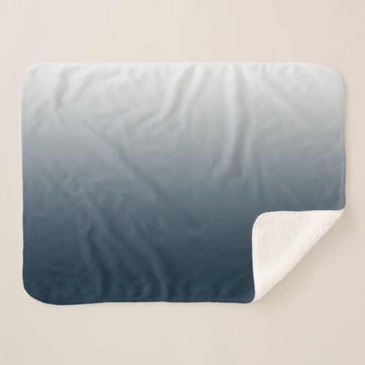 Blauwe gradiënt sherpa deken (Voorkant (horizontaal))