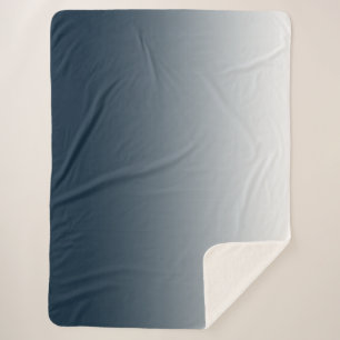 Blauwe gradiënt sherpa deken