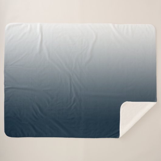 Blauwe gradiënt sherpa deken (Voorkant (horizontaal))