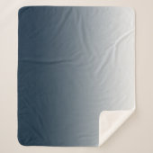 Blauwe gradiënt sherpa deken (Voorkant)