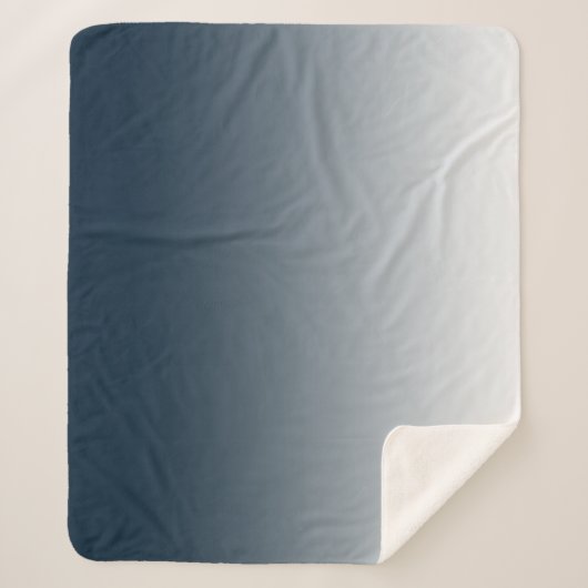 Blauwe gradiënt sherpa deken (Voorkant)