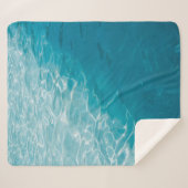 Blauwe gradiënt sherpa deken (Voorkant (horizontaal))