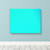 BLAUWE GRADIËNT SOLID COLORS 211 ACHTERGRONDEN WAL CANVAS AFDRUK (Insitu (Houten vloer))