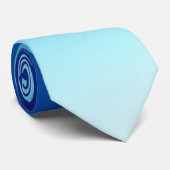 Blauwe gradiënt stropdas (Opgerold)
