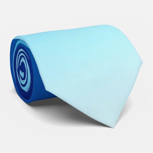 Blauwe gradiënt stropdas (Opgerold)