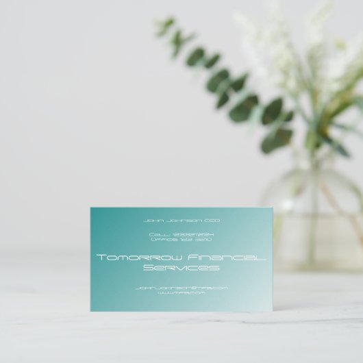 Blauwe gradiënt visitekaartje (Staand voorkant)